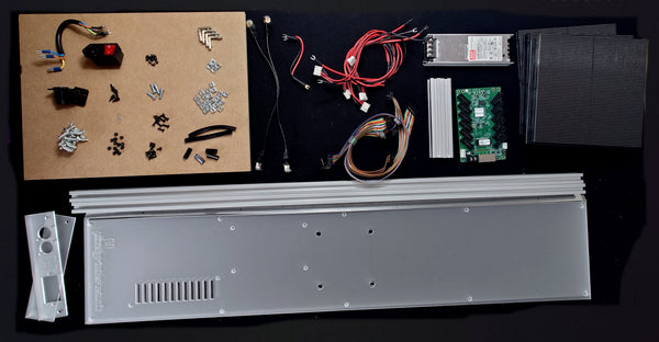 All the components for the PSLED01 LED Panel build tutorial