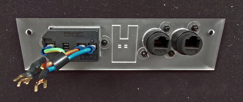 Back of base plate showing all parts attached