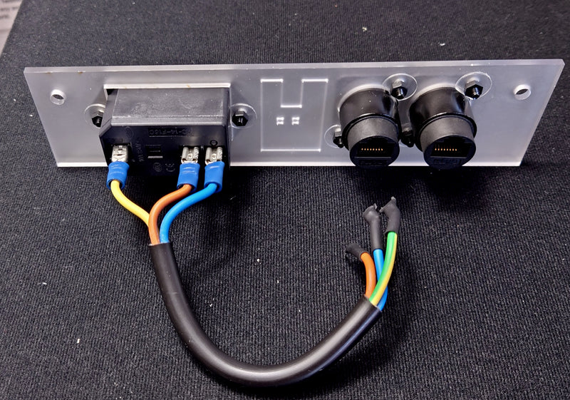 Back of base plate showing all parts attached